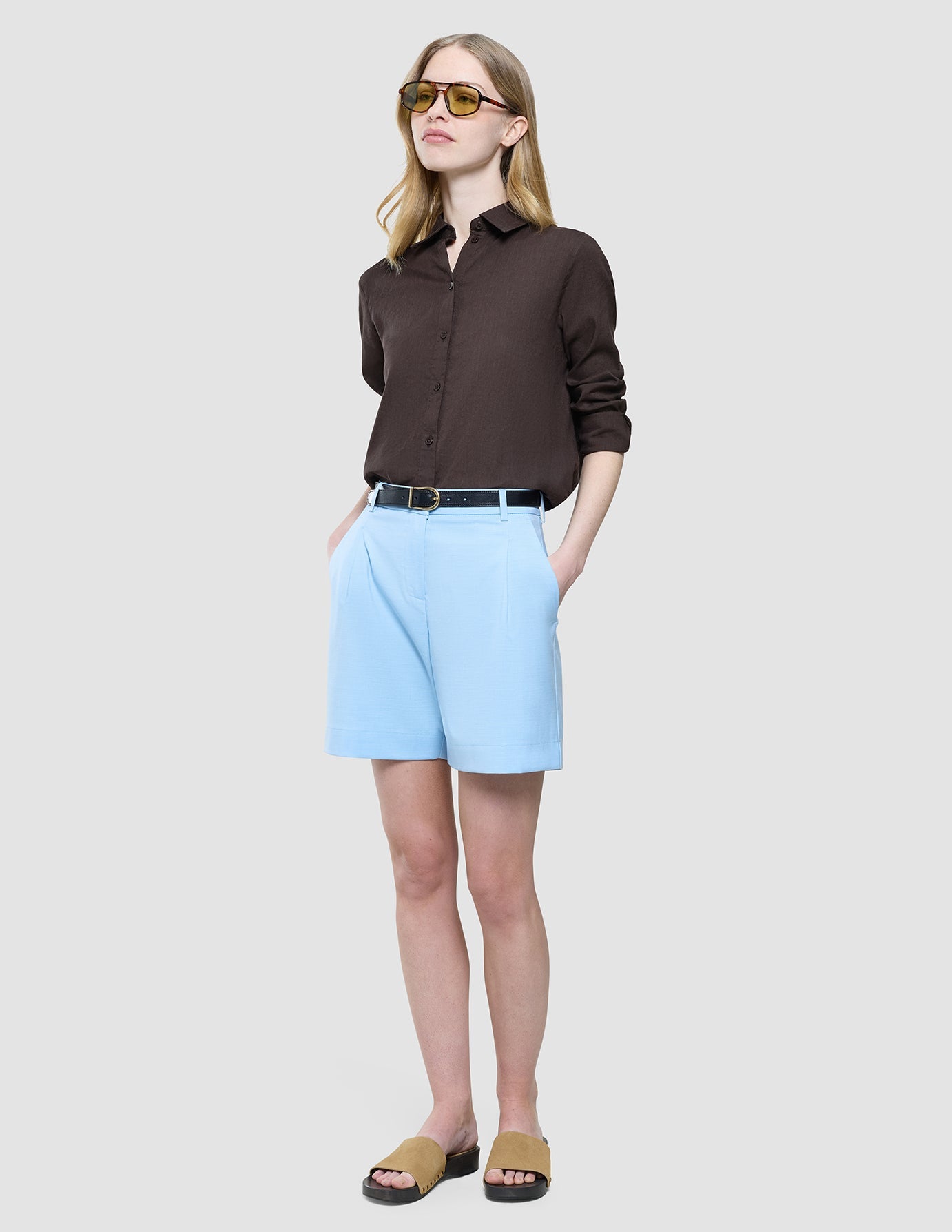 Women's Linen Shirt Espresso